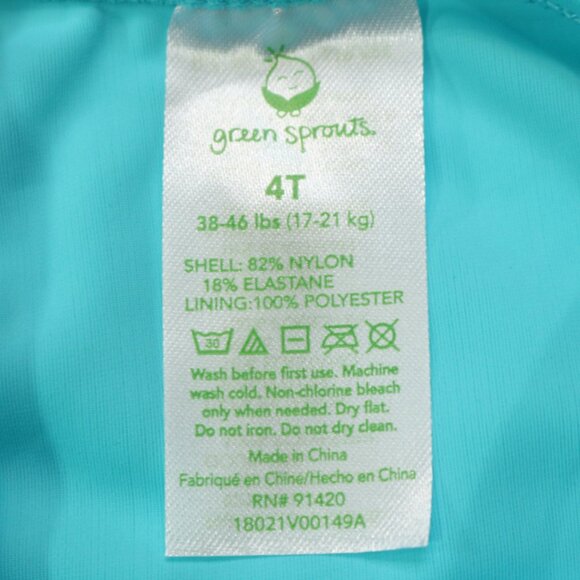 Green Sprouts Swimsuit with Built-In Swim Diaper Blue - Picture 3 of 12